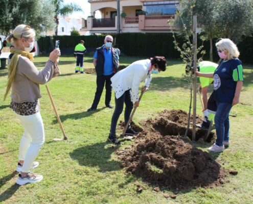 Soroptimist-planta-árboles-en-La-Noria